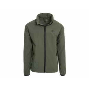 go rain jacket essential army green Groen