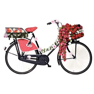 SLINGER BAS FLOWER GARLAND BLOEMENSTRENG -30% Rood