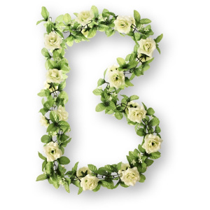 SLINGER BAS FLOWER GARLAND BLOEMENSTRENG ROOS -30% Wit