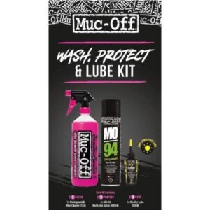 Muc-off wash protect & lube kit (dry lube version) Zwart