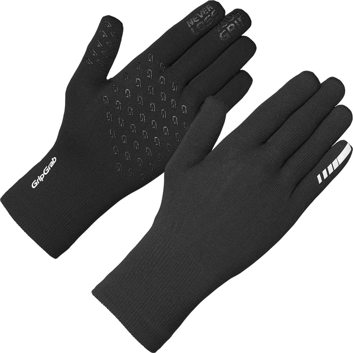 Waterproof Knitted Winter Handschoenen - XS/S/7-8 Black - Afbeelding 2